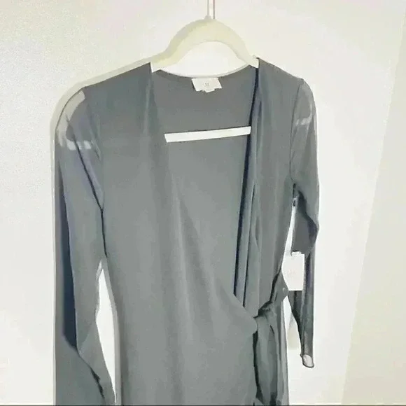 NWT LPA The Label Dress 74 Maxi Wrap Black - Picture 9 of 10